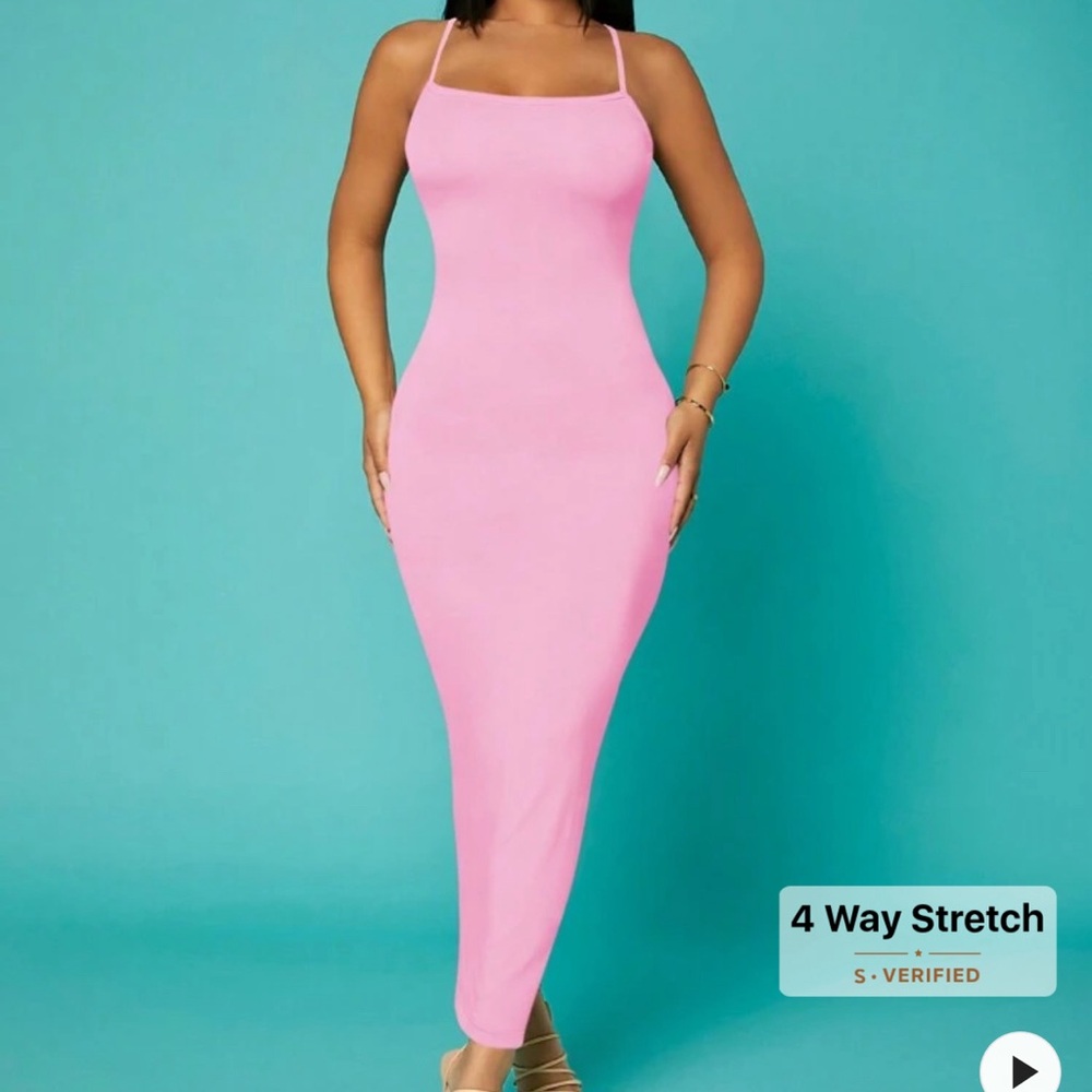 Blush Pink Midi Dress